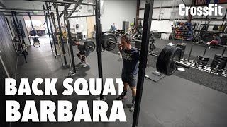 Back Squat Barbara WOD Demo 230102 [upl. by Aneeram]