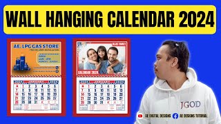 WALL HANGING CALENDAR 2024 I CANVA TEMPLATE I PRICING AND MATERIALS [upl. by Nore]