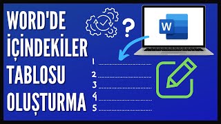 Wordde İçindekiler Tablosu Nasıl Oluşturulur  Otomatik İçindekiler Tablosu Oluşturma [upl. by Nylram]