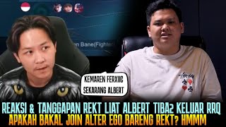 REAKSI REKT ALBERT TIBATIBA FAREWELL DARI RRQ MAU PINDAH KE TIM MANA [upl. by Aitnwahs]