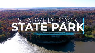 Starved Rock State Park Illinois  In seasons  4K drone GoPro and time lapse [upl. by Bucella]