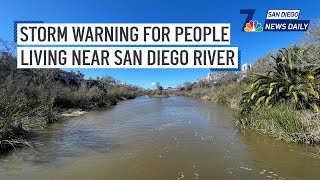 Sun Feb 4  Storm warning for people living near San Diego River  San Diego News Daily [upl. by Shelli]