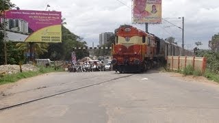 RAJDHANI EXPRESS OVER THE ROAD Level Crossing Gate [upl. by Artina]