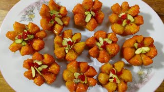 Sweet Flower Pithaরসে ভরা ফুল পিঠাBangladeshi Phita RecipeNuts Phita Recipe [upl. by Nale628]