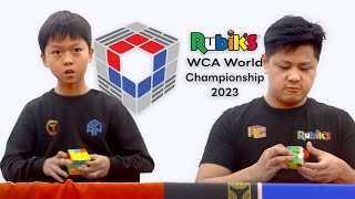 Rubiks Cube World Championship 2023 Finals Yiheng Wang vs Max Park vs Tymon Kolasiński [upl. by Binnie925]