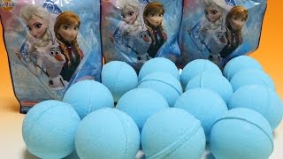 アナと雪の女王 びっくらたまご×15 Disney Frozen Bath Bubble powder ball ディズニー バスボール 入浴剤 [upl. by Aubry554]