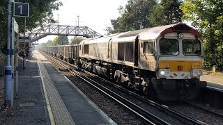 GBRF TFL Tube Map Livery Class 6666721  Harry Beck Passing Crayford With VTG Box Wagons 19924 [upl. by Nitsirk144]