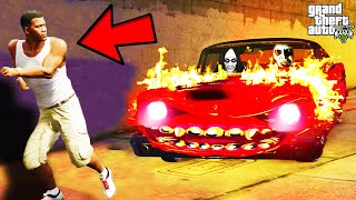 Franklin Trapped The Spirit of Cursed Car in GTA 5  SHINCHAN and CHOP [upl. by Ahlgren181]