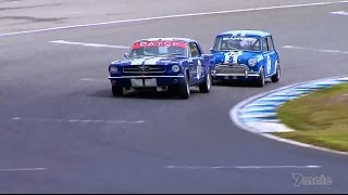 2014 Australian Muscle Car Masters  Mini vs Mustang [upl. by Rehotsirhc]