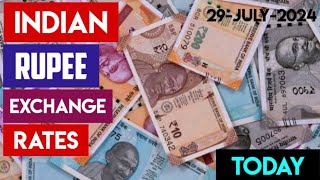 Indian rupee exchange rates today 29 JULY 2024 dollar vs rupee 1 usd to inr [upl. by Aikin]