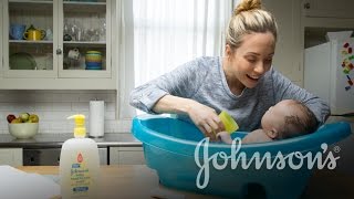 How to Bathe a Newborn Baby  JOHNSONS® [upl. by Jarred]