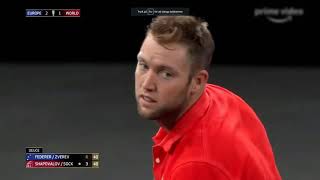 Laver cup 2019 FedererZverev vs ShapovalovSock Match HIGHLIGHTS [upl. by Sneve935]