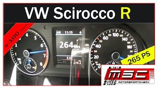 VW Scirocco R 20 TSI DSG Sound 0100 Acceleration Topspeed [upl. by Eidson]