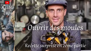 Moules Marinière  recette de moules au chorizo  Vidéo A table Juju [upl. by Nauqel]