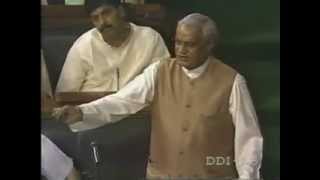 Vajpayee Historical Speech in Parliament on Confidence Motion  1996 [upl. by Sergu237]