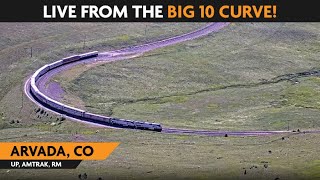 ArvadaBig 10 Curve CO USA  Virtual Railfan LIVE [upl. by Jasun]