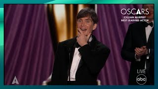 Cillian Murphy Wins Best Actor for Oppenheimer  96th Oscars 2024 [upl. by Child176]