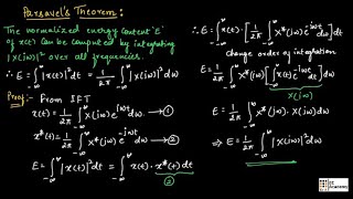 Parsevals theorem of continuous time Fourier transform in signals and systems  EC Academy [upl. by Kit]