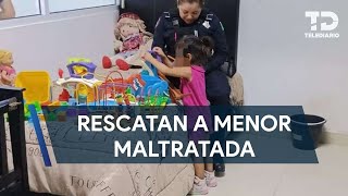 Rescatan a menor de 3 años presuntamente maltratada por su familia en Guadalupe [upl. by Disini]