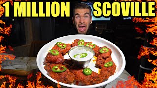 quotI WOULDNT TRY FOR 1000quot HOTTEST WING CHALLENGE IN LAS VEGAS 12 Million Scoville Spicy Wings [upl. by Bennion]