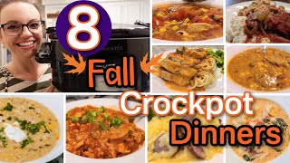 8 FALL CROCKPOT DINNERS  EASY SLOW COOKER MEALS  CROCKTOBER [upl. by Redmond]