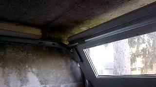 Garage door with less than zero headroom track is 5 inches below opening [upl. by Lunn750]