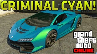 GTA 5 Online RARE quotCRIMINAL CYANquot Paint Job GTA 5 Secret Paint Job GTA 5 Paint Job Guide [upl. by Kruter775]