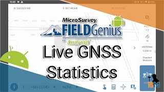 FieldGenius for Android Live GNSS Stats  Bench Mark [upl. by Cohby326]