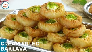 Cream Filled Baklava Recipe by Cooking Mate [upl. by Winshell]