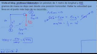 Energía y trabajo 25 conservación energía mecánica ejercicio 09 [upl. by Anthiathia31]