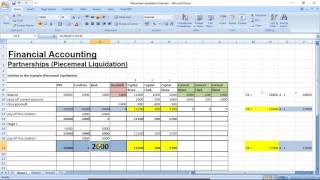 Financial Accounting Piecemeal Liquidation Example Walkthrough [upl. by Emee679]