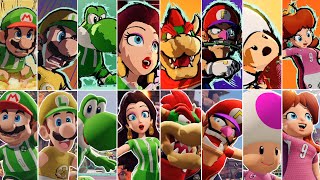 Mario Strikers Battle League  All Characters Animations  JinnaGaming [upl. by Ermine66]