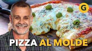 CLÁSICA PIZZA AL MOLDE 🍕 RECETA RÁPIDA de los MAESTROS DE LA PIZZA  El Gourmet [upl. by Niai255]