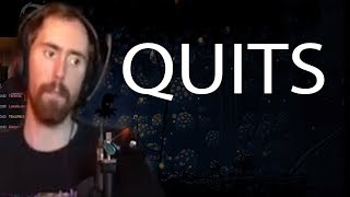 Asmongold QUITS Hollow Knight After Getting Frustrated [upl. by Karalynn]