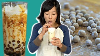 How to Make Homemade Boba Tapioca Pearls  DIY Brown Sugar Boba Recipe [upl. by Vish496]