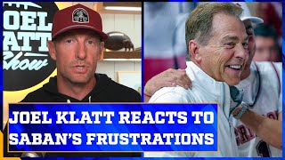 Joel Klatt reacts to Nick Saban’s frustrations after Alabamas loss to Michigan  Joel Klatt Show [upl. by Trueman423]