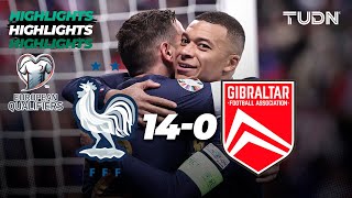 Francia 140 Giblartar  HIGHLIGHTS  UEFA Qualifiers 2023  TUDN [upl. by Xed688]