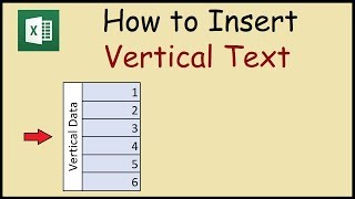 How to Write Vertical Text in Excel [upl. by Kalikow]