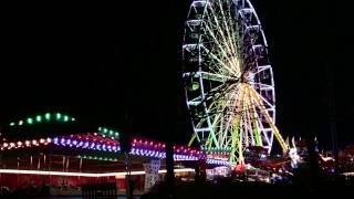 Riesenrad Rummel Kirmes  Ferris Wheel Funfair Free HD Stock Video Footage  HD 1080 [upl. by Clevie]