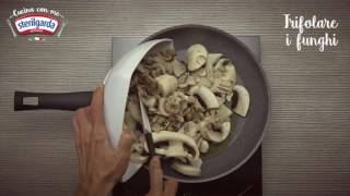 Faraona ripiena ai funghi con latte e mascarpone Sterilgarda [upl. by Doehne595]