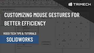 Customizing Mouse Gestures for Better Efficiency in SOLIDWORKS [upl. by Aicemed681]