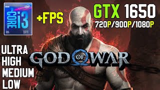 GOD OF WAR  GTX 1650  I39100F  16GB OF RAM  IN ALL SETTINGS  THE BEST SETTINGS [upl. by Ladnar]