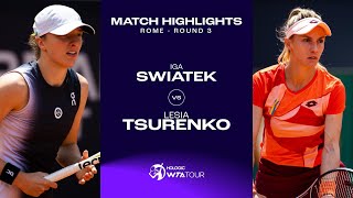 Iga Swiatek vs Lesia Tsurenko  2023 Rome Round 3  WTA Match Highlights [upl. by Bamby]