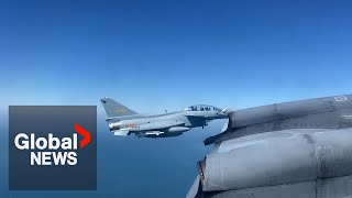 quotAre we okayquot Chinese military jet intercepts Canadian Forces plane in quotaggressive mannerquot [upl. by Ahsehyt]