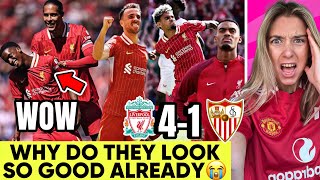 They Keep Winning😭 Jota Gravenberch amp Diaz Fantastic Nyoni WOW Liverpool 41 Sevilla Reaction [upl. by Parthen133]