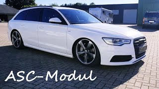 Audi A6 4G C7 Avant  Air Suspension Lowering Module  Luftfahrwerk Tieferlegungsmodul  APP Control [upl. by Dnalro308]