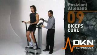 Biceps curl  Esercizi pedana vibrante DKN [upl. by Nilo]