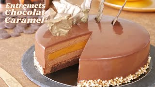 Entremets CHOCOLAT CARAMEL  Gâteau au Chocolat Ultra Gourmand [upl. by Aicemak772]