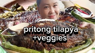 pritong tilapyaveggies mukbang MUKBANG PHILIPPINES [upl. by Atinniuq]