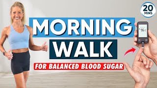 Low Impact Morning walk for balanced blood sugar LOWER YOUR BLOOD GLUCOSE [upl. by Abbie]